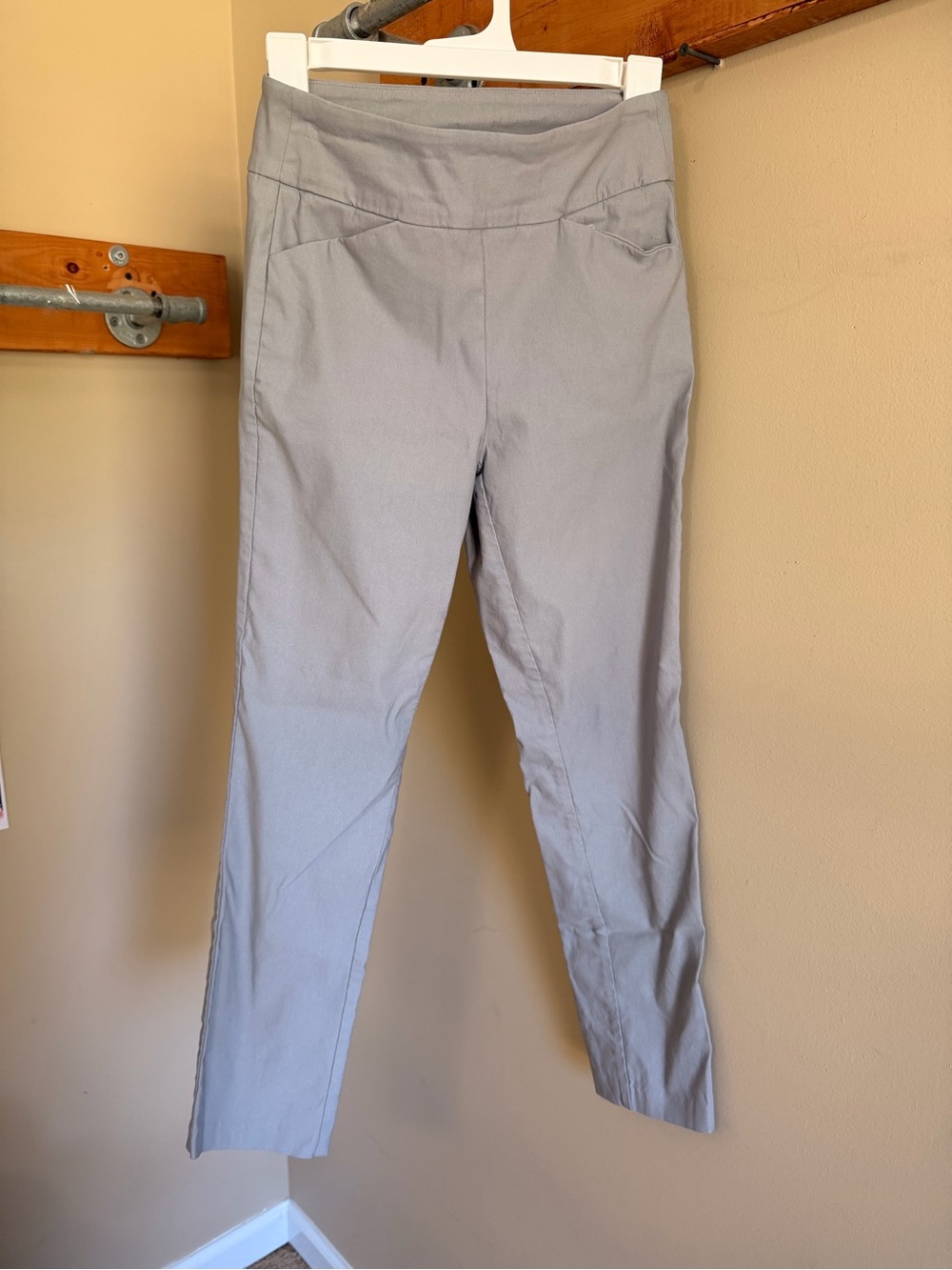 Tribal Light Gray Slim Pull-On Trousers